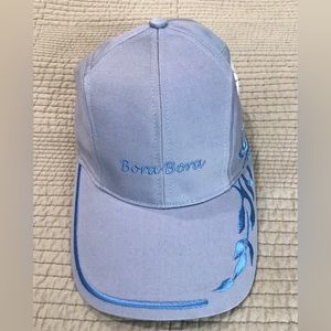 New Lavender Bora Bora (French Polynesia) Baseball Cap with Embroidered Flowers
